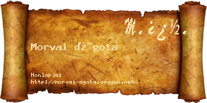 Morvai Ágota névjegykártya